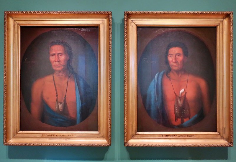 The painting of two Native Americans that inspired the research