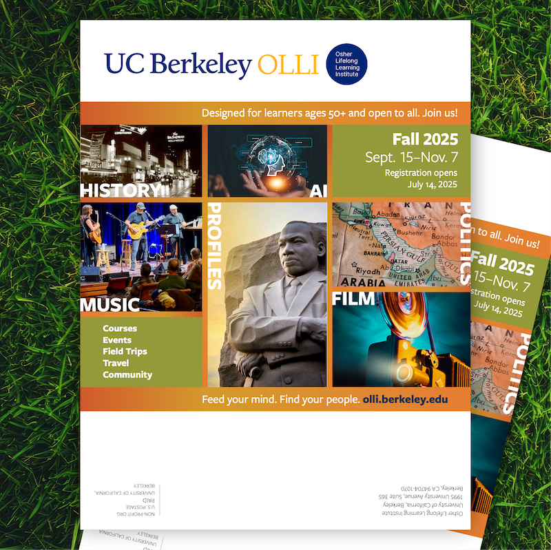 Cover of fall brochure on a lush green lawn