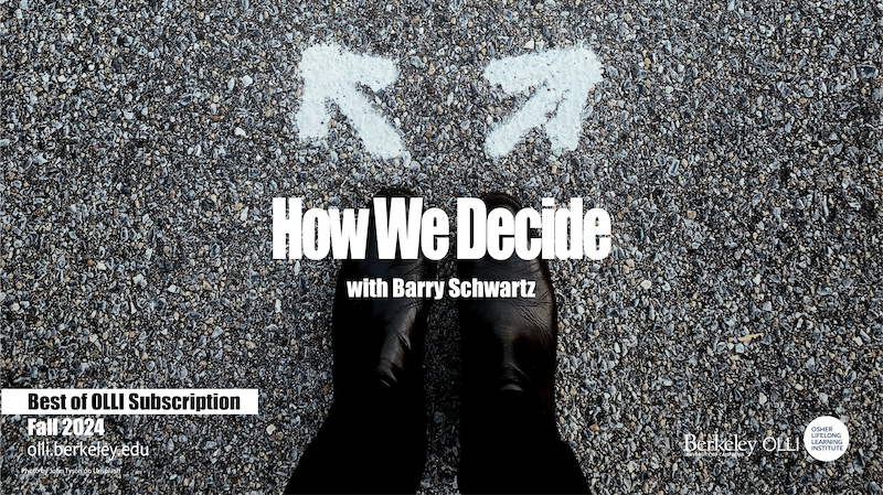 "Overhead view of shoes on sidewalk with chalk marks pointing in two different directions"