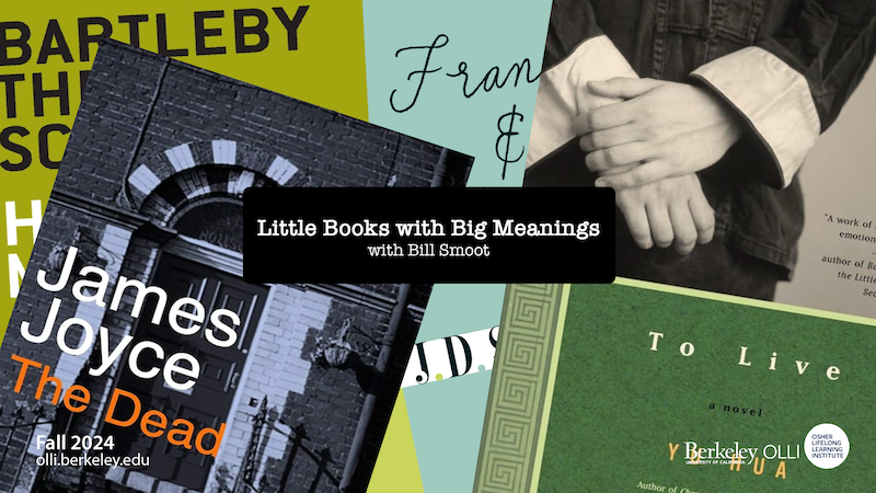 "Four book covers strewn across image"