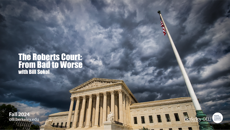 "Supreme Court building against stormy sky"