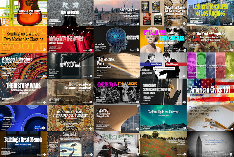 Winter 24 course posters in a grid